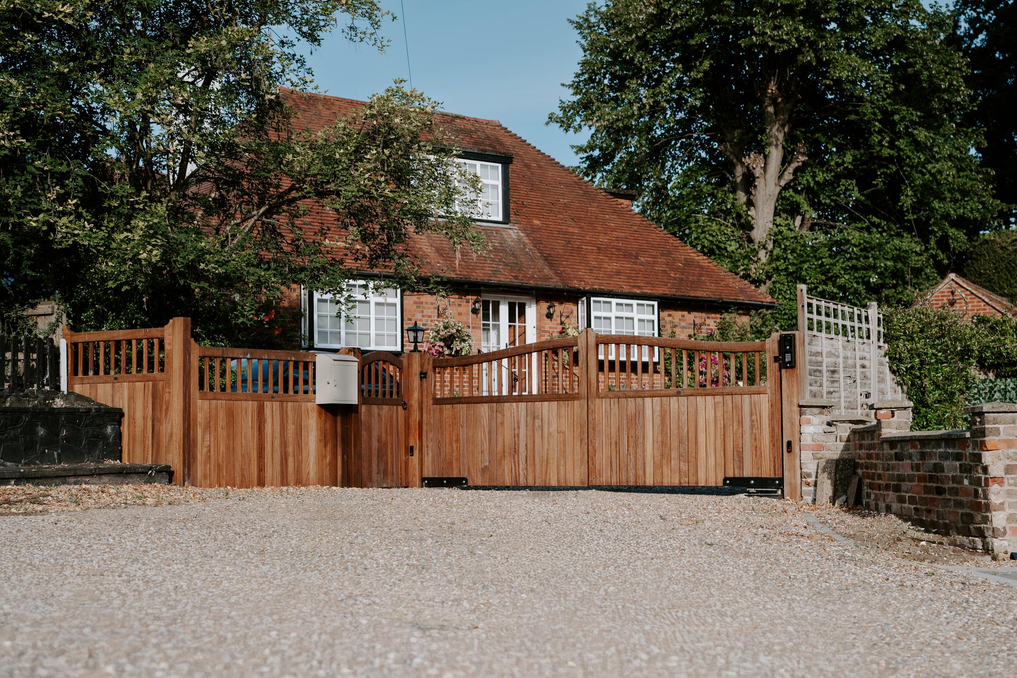 driveway and pedestrian gates