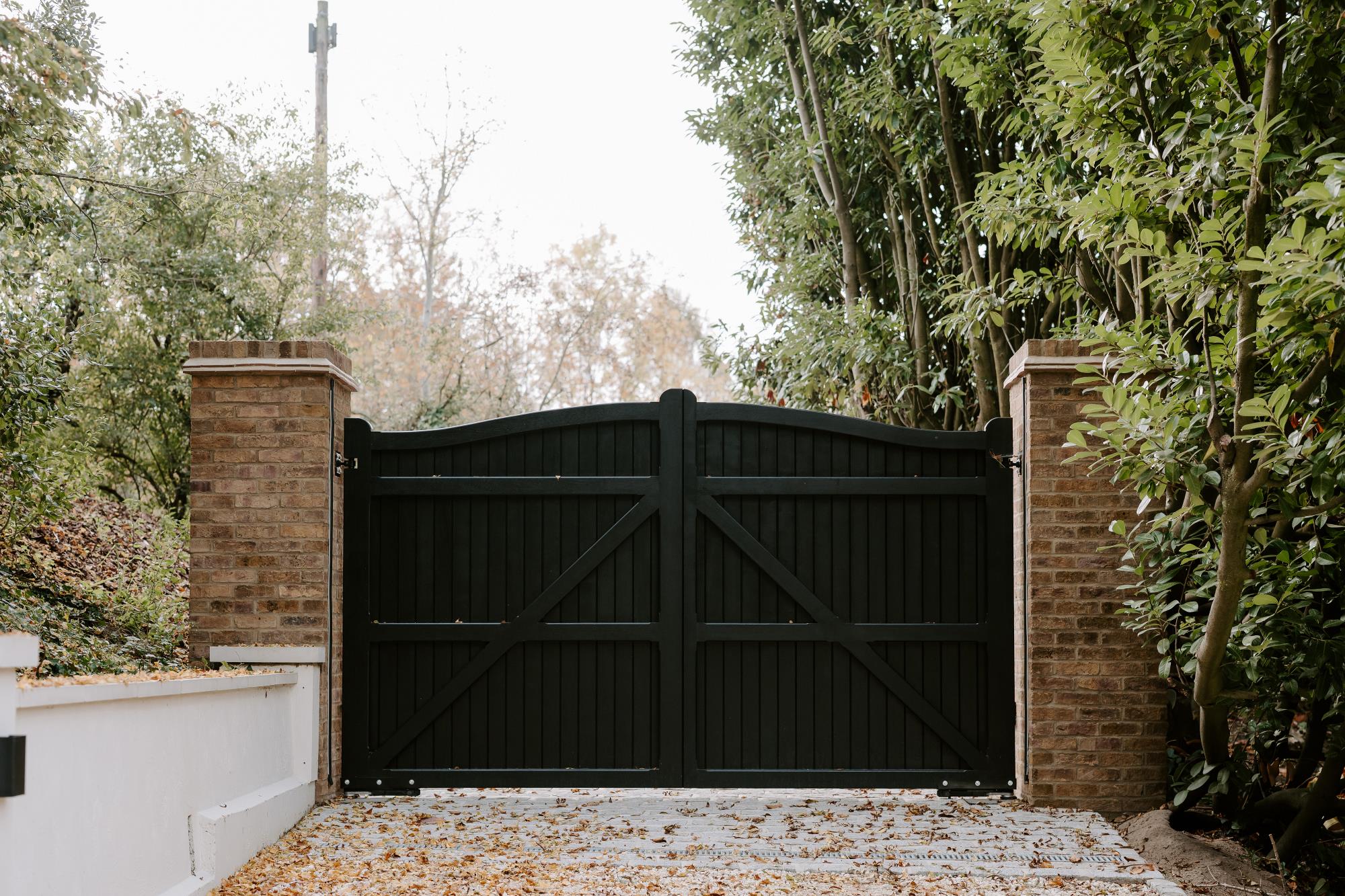 Automated Iroko Hardwood Gates