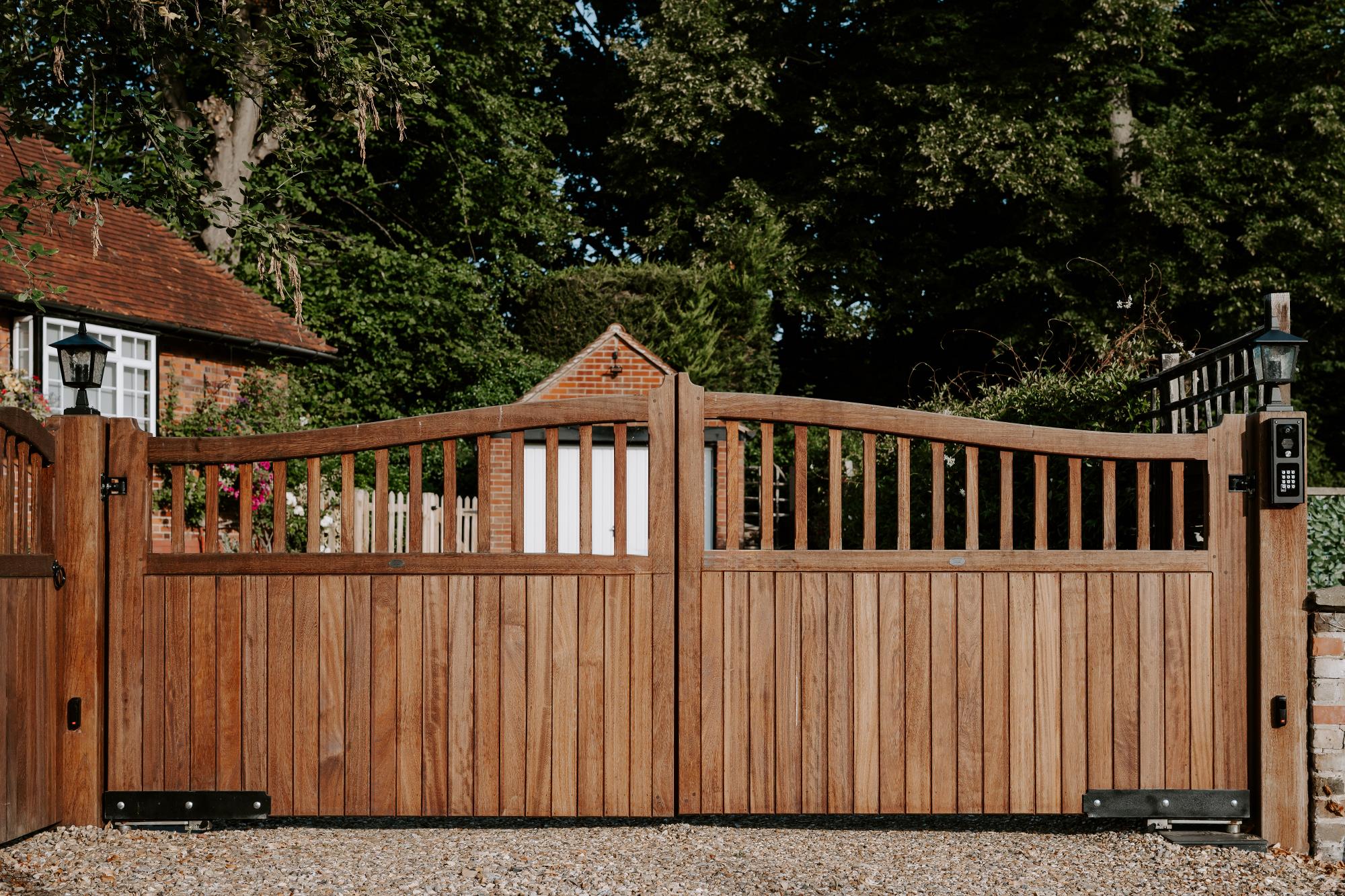 Iroko Hardwood Entrance Gate