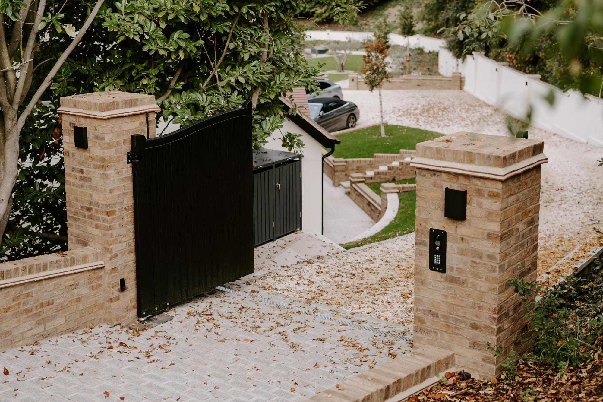 Automated Iroko Hardwood Gates