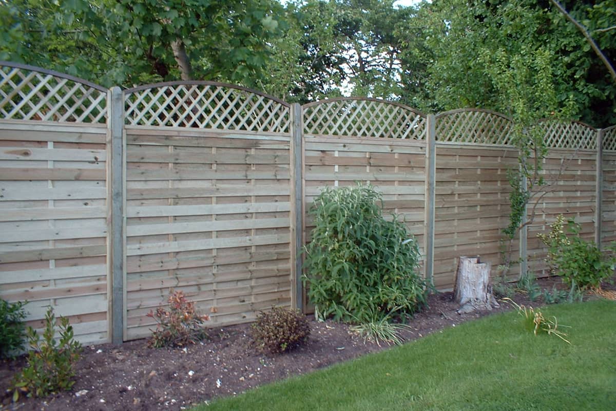 Wooden trellis fence