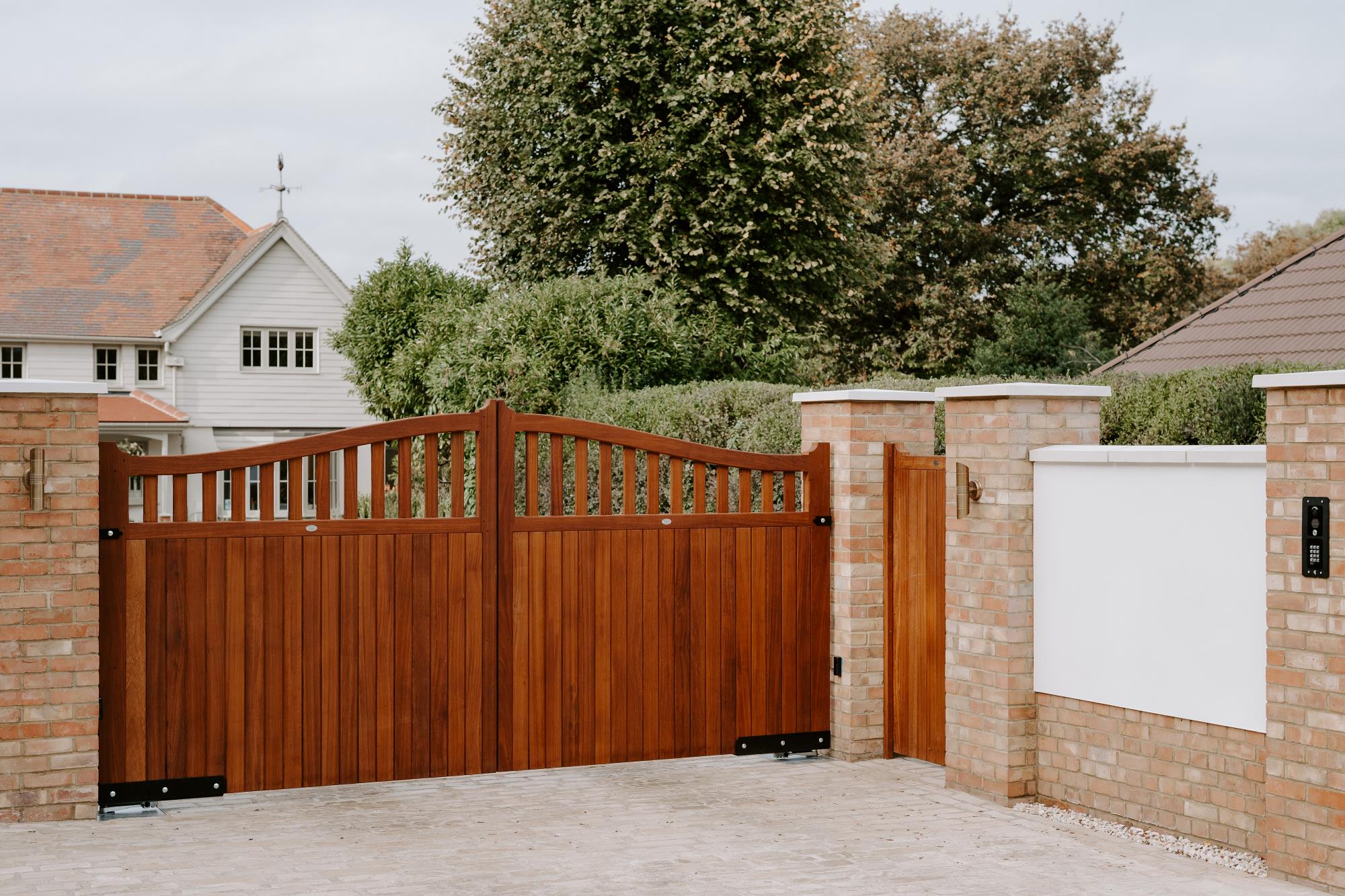 Hand-made double leaf swing gates